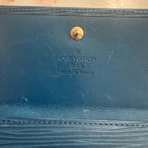 Louis Vuitton Epi Blue Tassil Leather Elise Bifold Wallet MI0962 - Picture 6 of 16